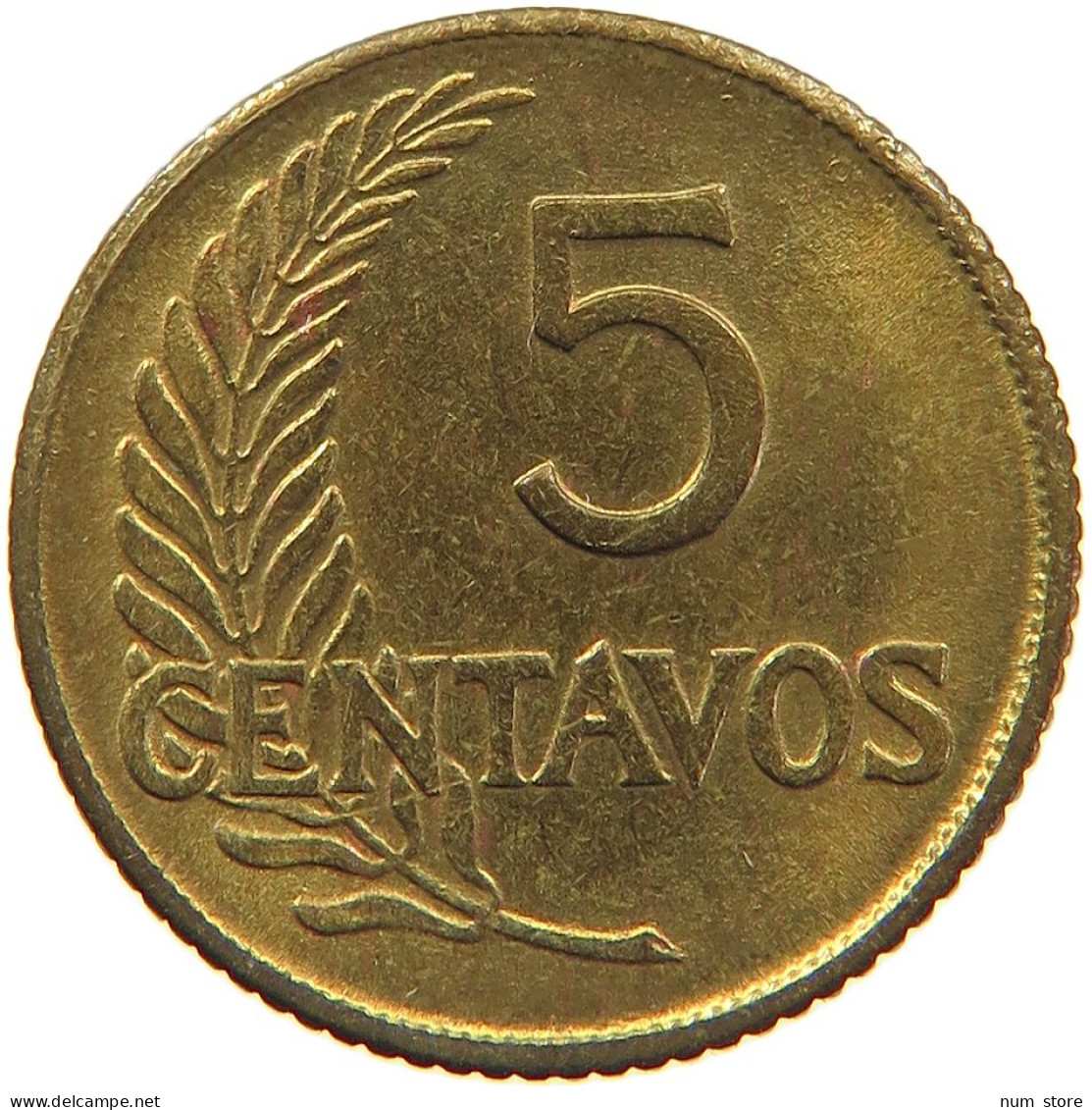 PERU 5 CENTAVOS 1949 UNC #t030 0159 - Perú