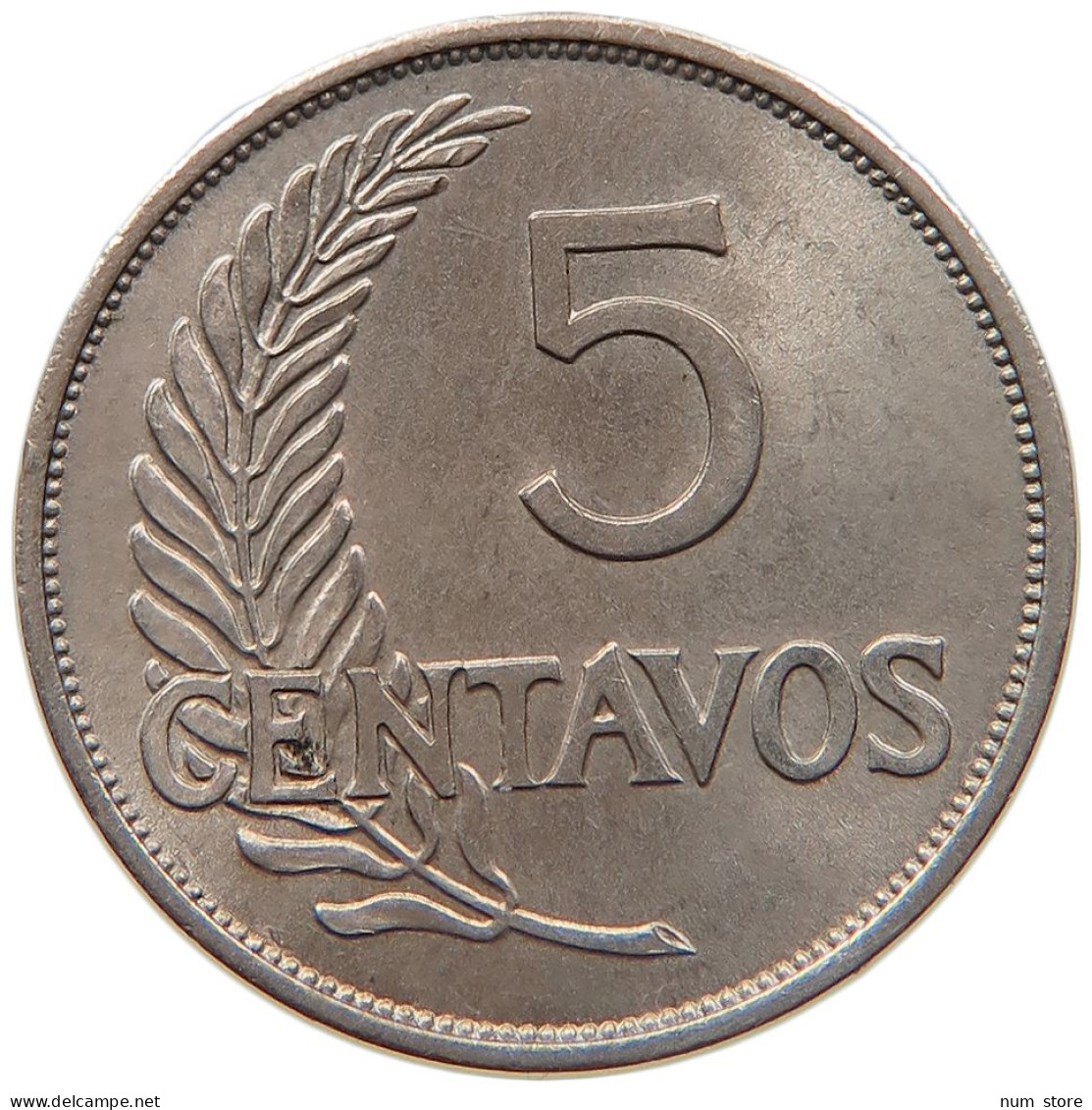 PERU 5 CENTAVOS 1941 UNC #t030 0019 - Perú