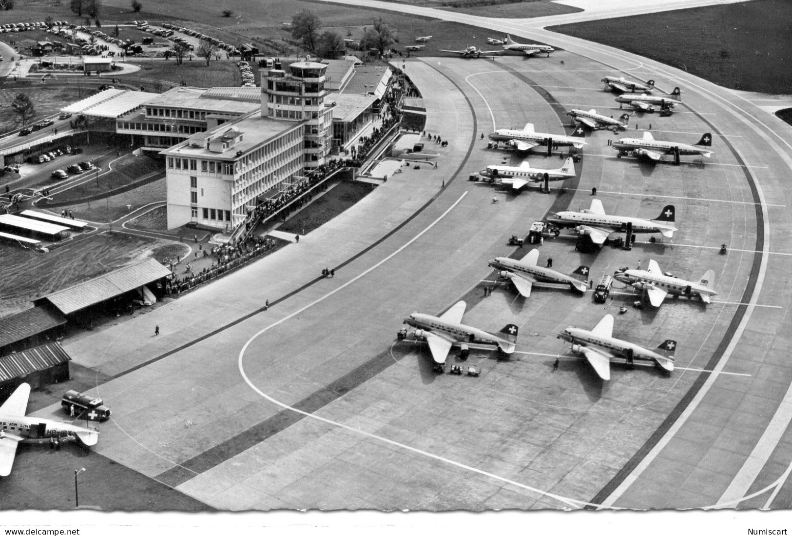 Aéroport Aérogare Aérodrome Zürich-Kloten Vue Aérienne Avions Aviation - Aérodromes