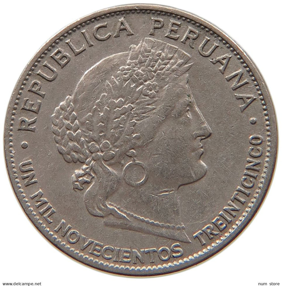 PERU 5 CENTAVOS 1935 #t030 0031 - Perú