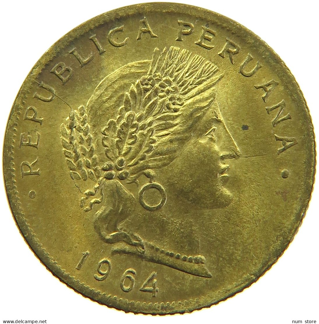 PERU 20 CENTAVOS 1964 #t030 0089 - Perú