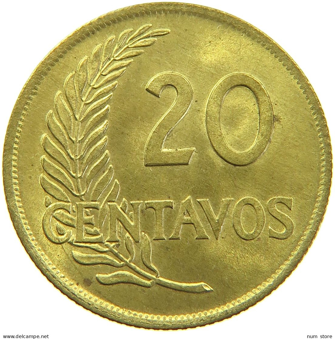 PERU 20 CENTAVOS 1961 #t030 0091 - Pérou
