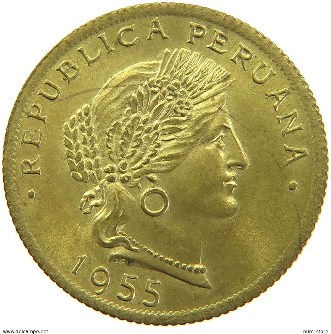 PERU 20 CENTAVOS 1955 #t030 0097 - Perú