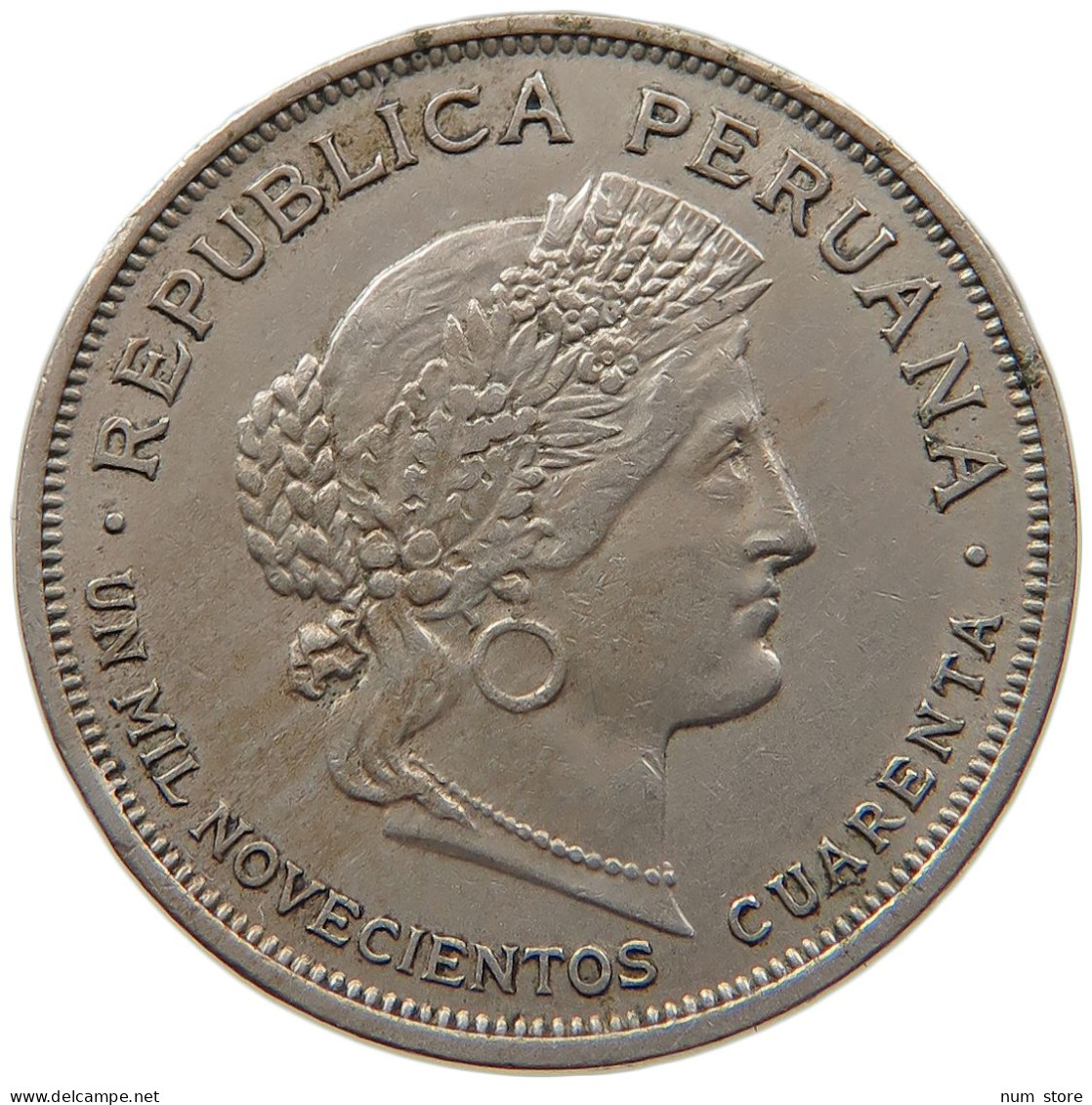 PERU 20 CENTAVOS 1940 #t030 0053 - Perú