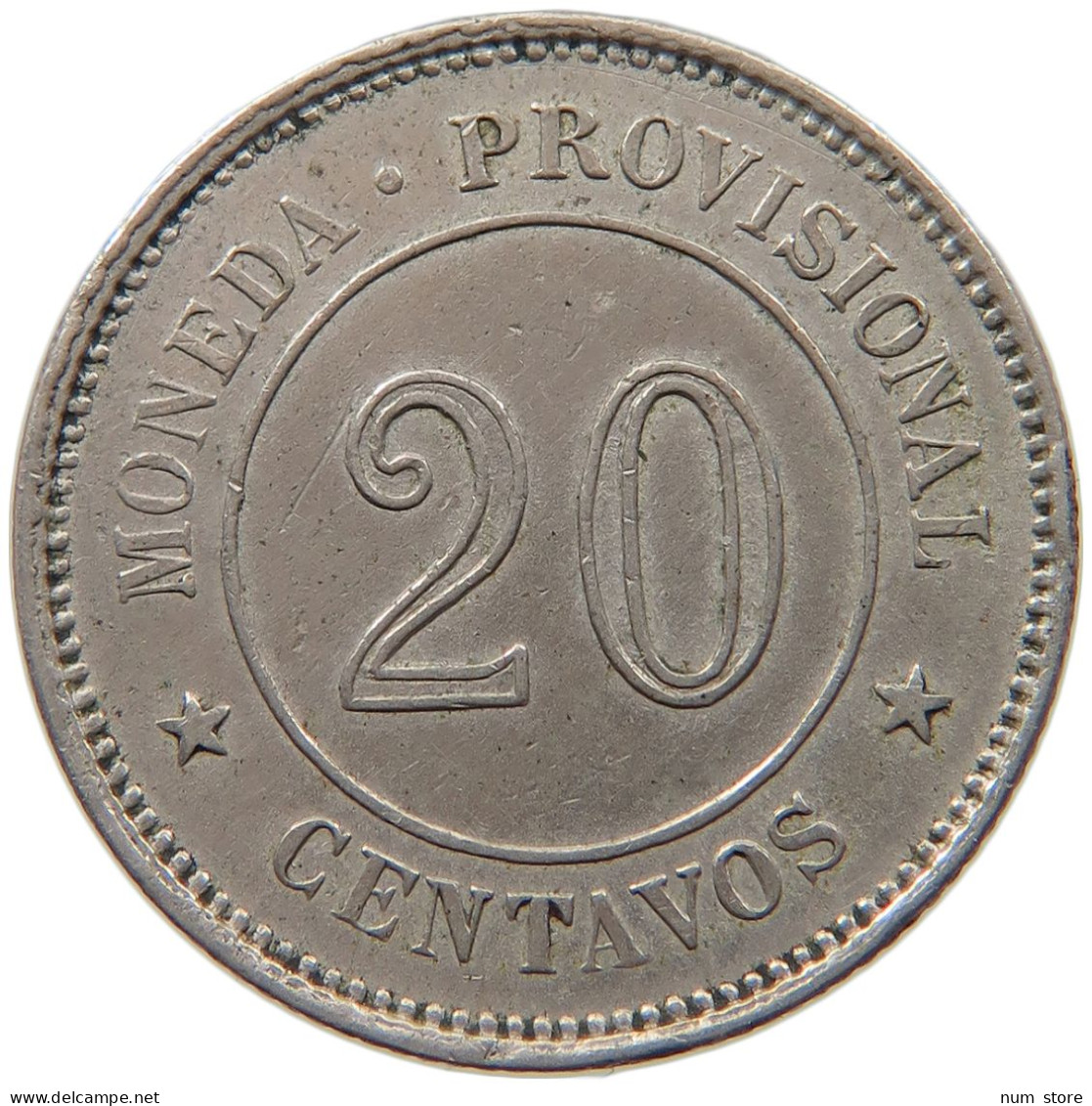 PERU 20 CENTAVOS 1879 #t030 0057 - Perú