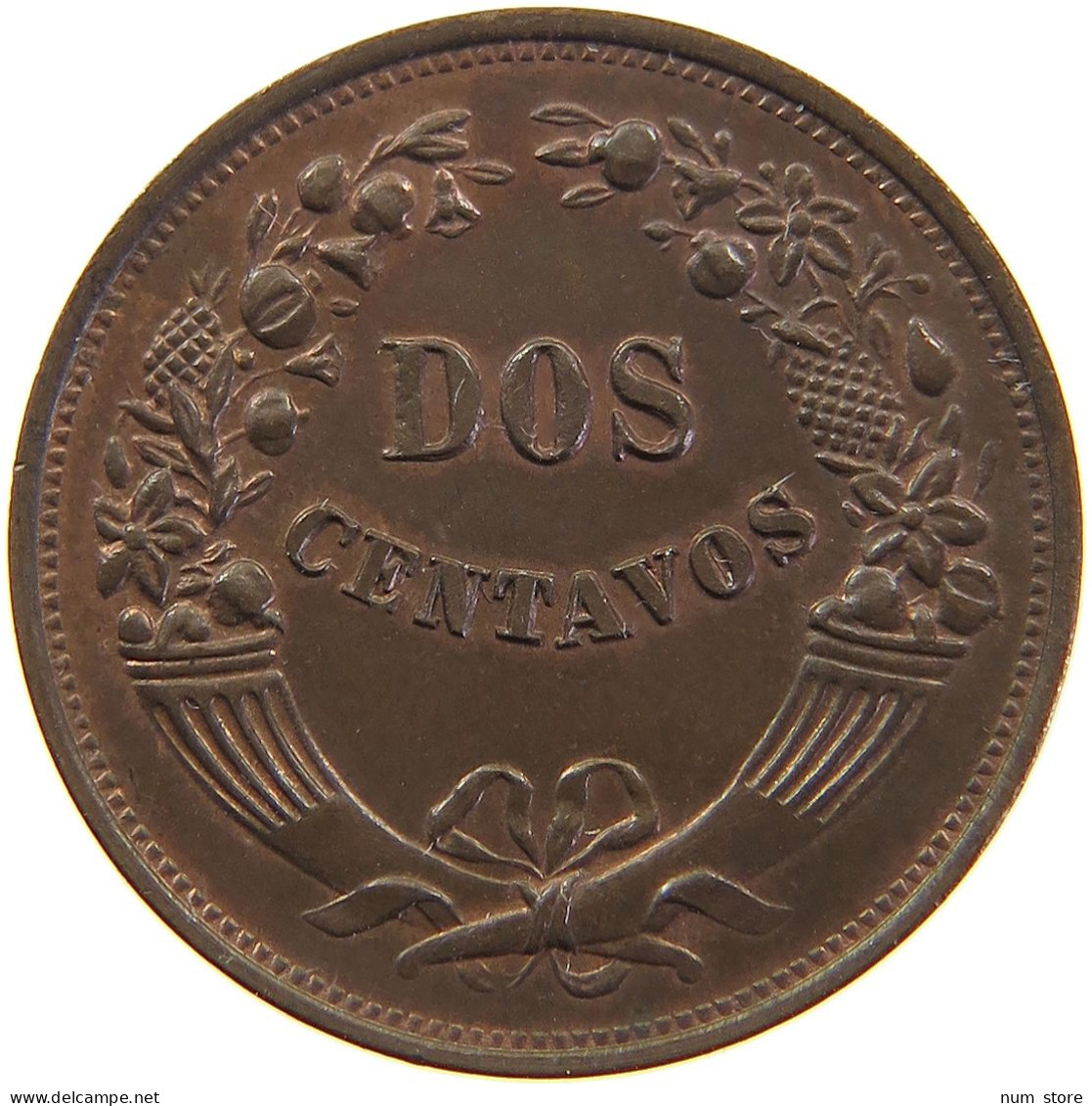 PERU 2 CENTAVOS 1933 UNC #t030 0199 - Peru