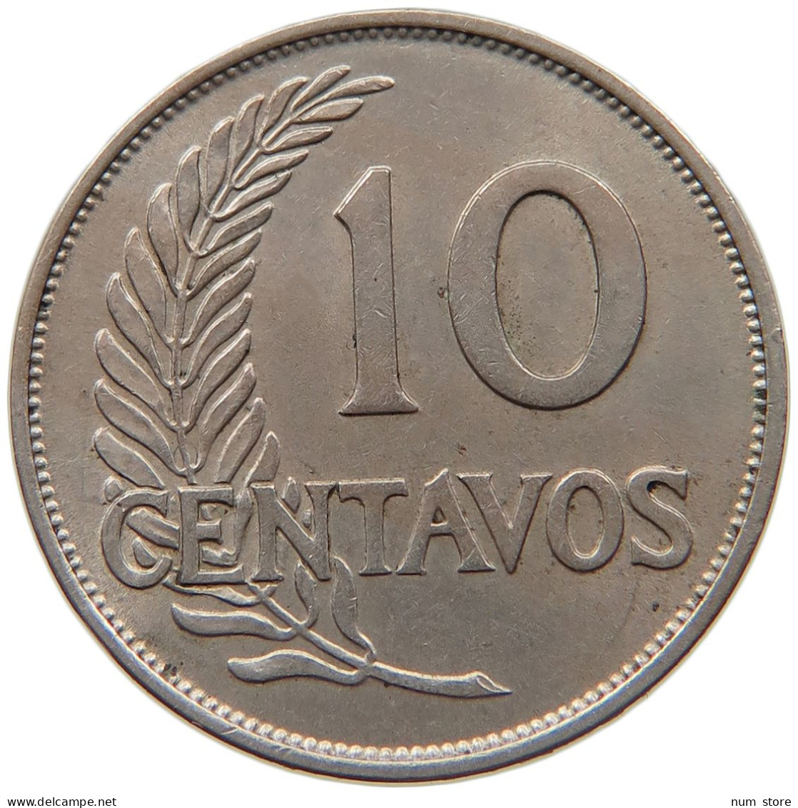PERU 10 CENTAVOS 1940 #t030 0037 - Peru