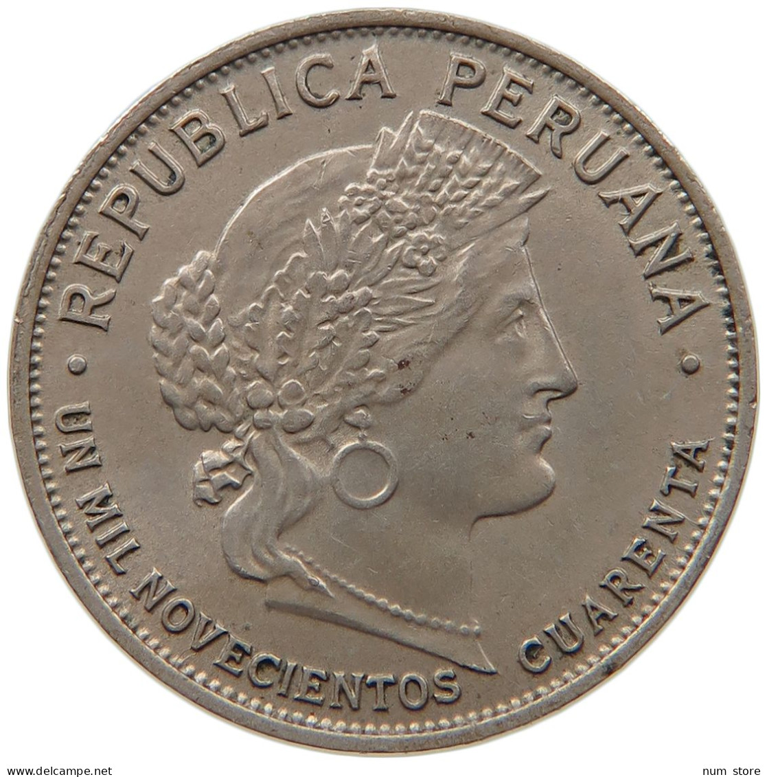 PERU 10 CENTAVOS 1940 #t030 0037 - Peru