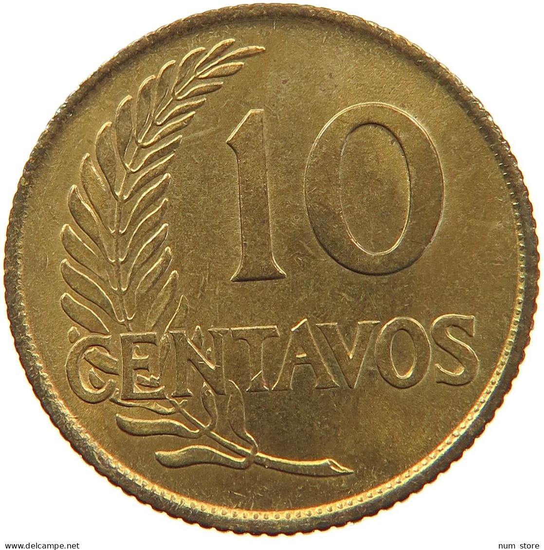 PERU 10 CENTAVOS 1951 UNC #t030 0145 - Perú