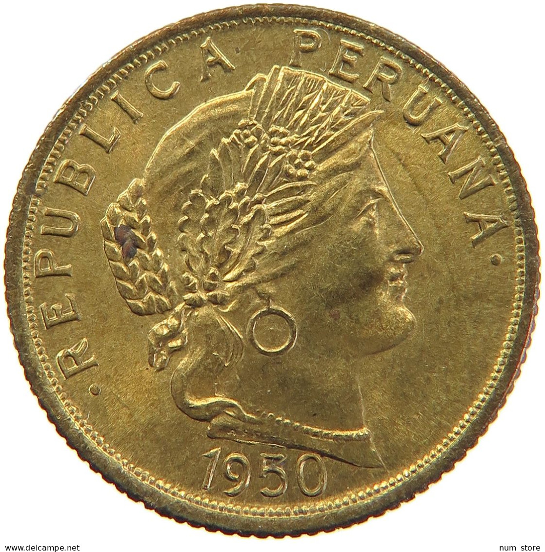 PERU 10 CENTAVOS 1950 #t030 0133 - Perú