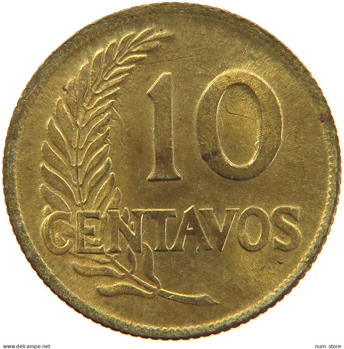 PERU 10 CENTAVOS 1950 #t030 0133 - Pérou