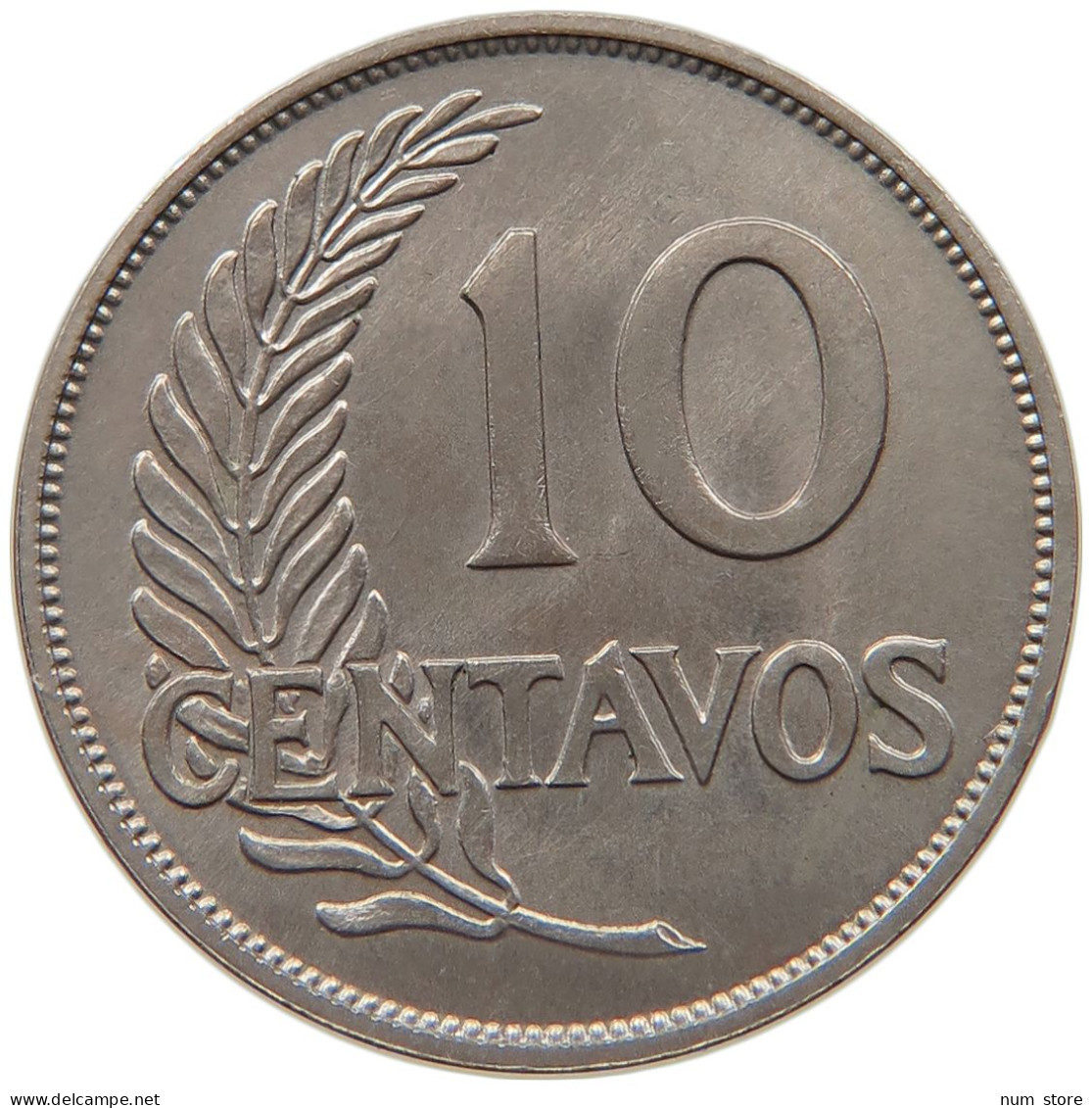 PERU 10 CENTAVOS 1939 UNC #t030 0033 - Pérou