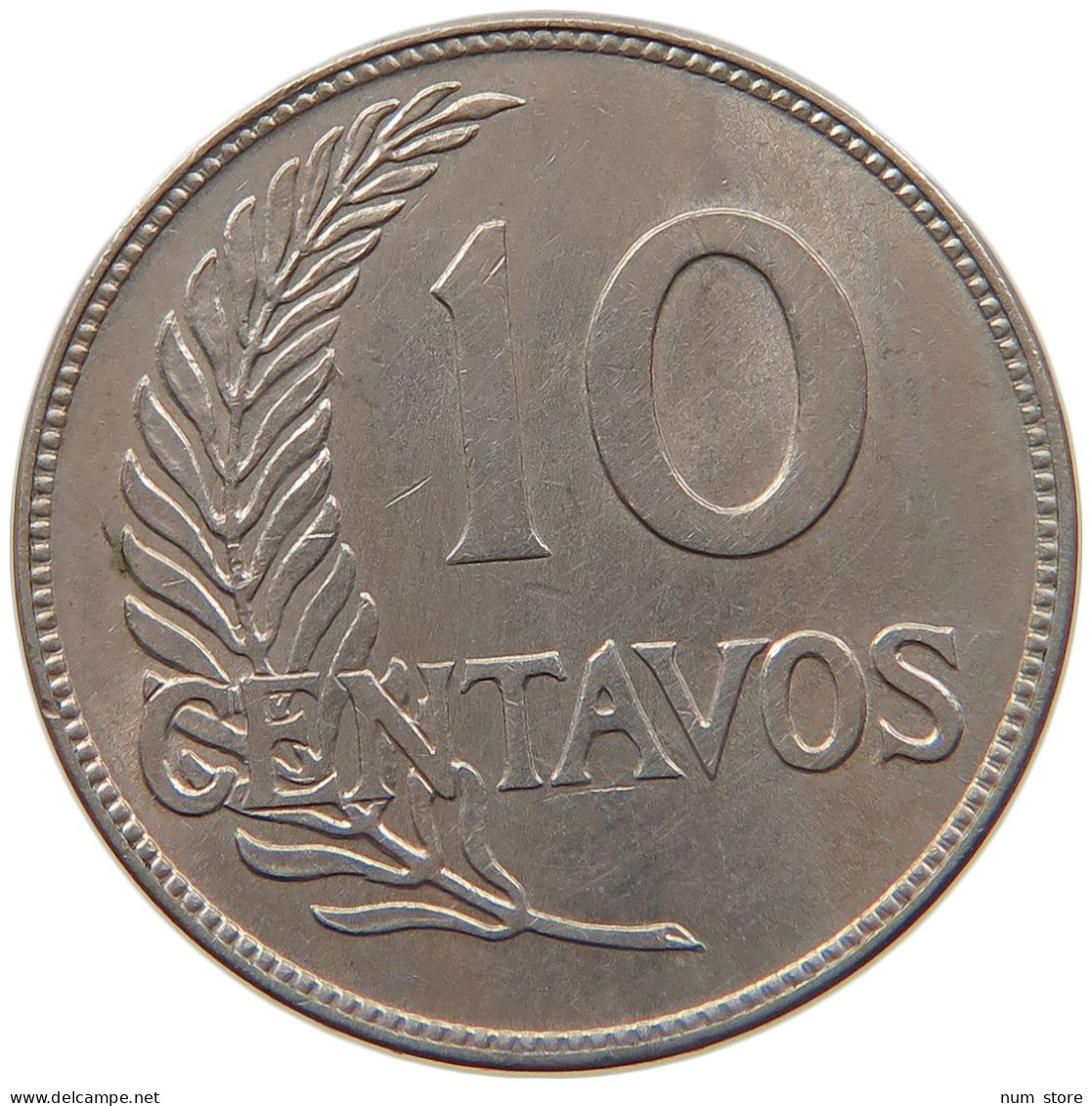 PERU 10 CENTAVOS 1918 #t030 0041 - Peru