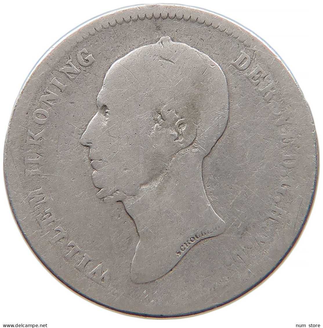 NETHERLANDS 25 CENTS 1848 WILLEM II. 1840-1849 #t030 0389 - 1840-1849 : Willem II