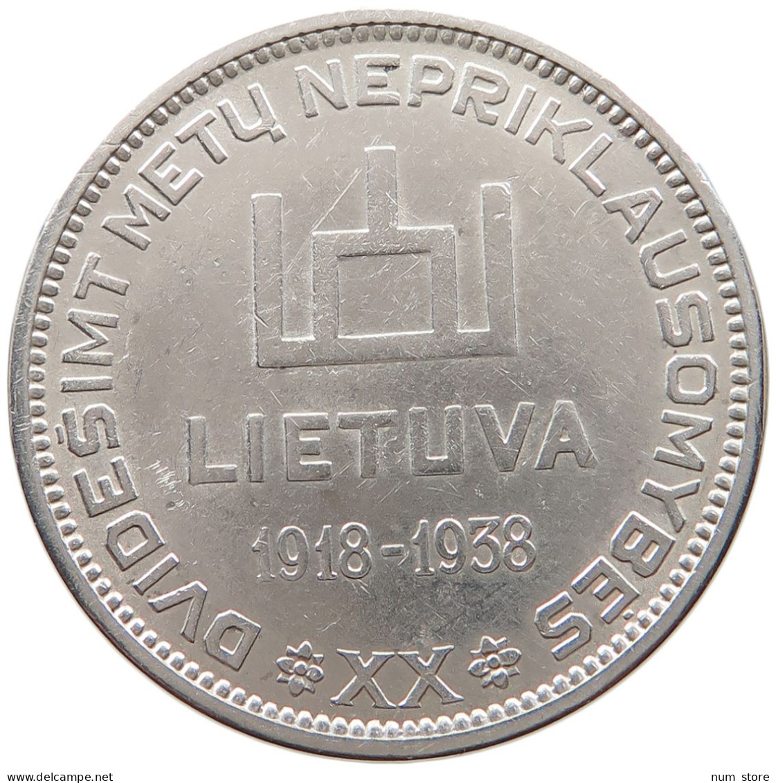 LITHUANIA 10 LITU 1938 RARE #t028 0451 - Lituania