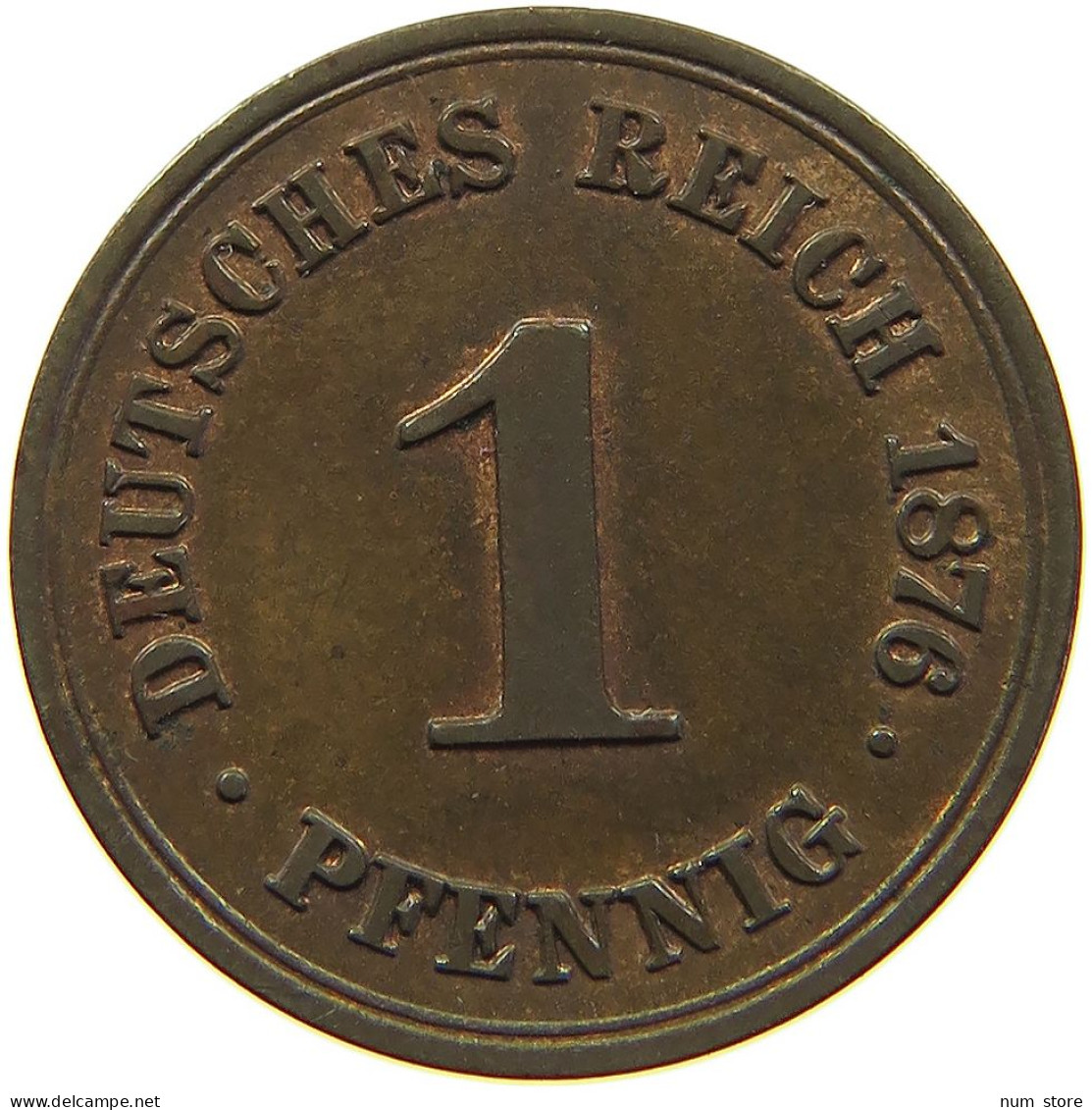 KAISERREICH PFENNIG 1876 B #t029 0371 - 1 Pfennig