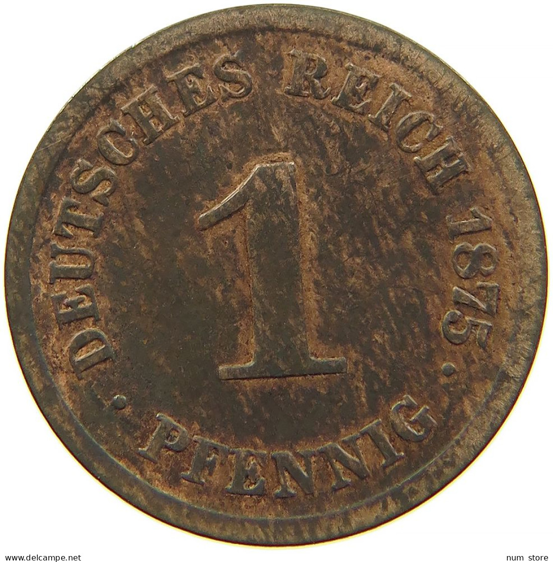 KAISERREICH PFENNIG 1875 F #t029 0363 - 1 Pfennig