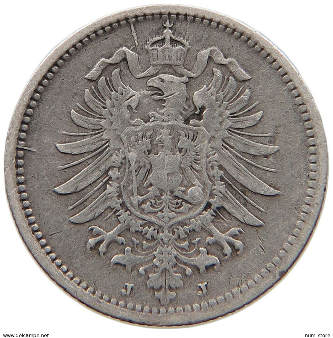 KAISERREICH 20 PFENNIG 1876 J #t029 0283 - 20 Pfennig