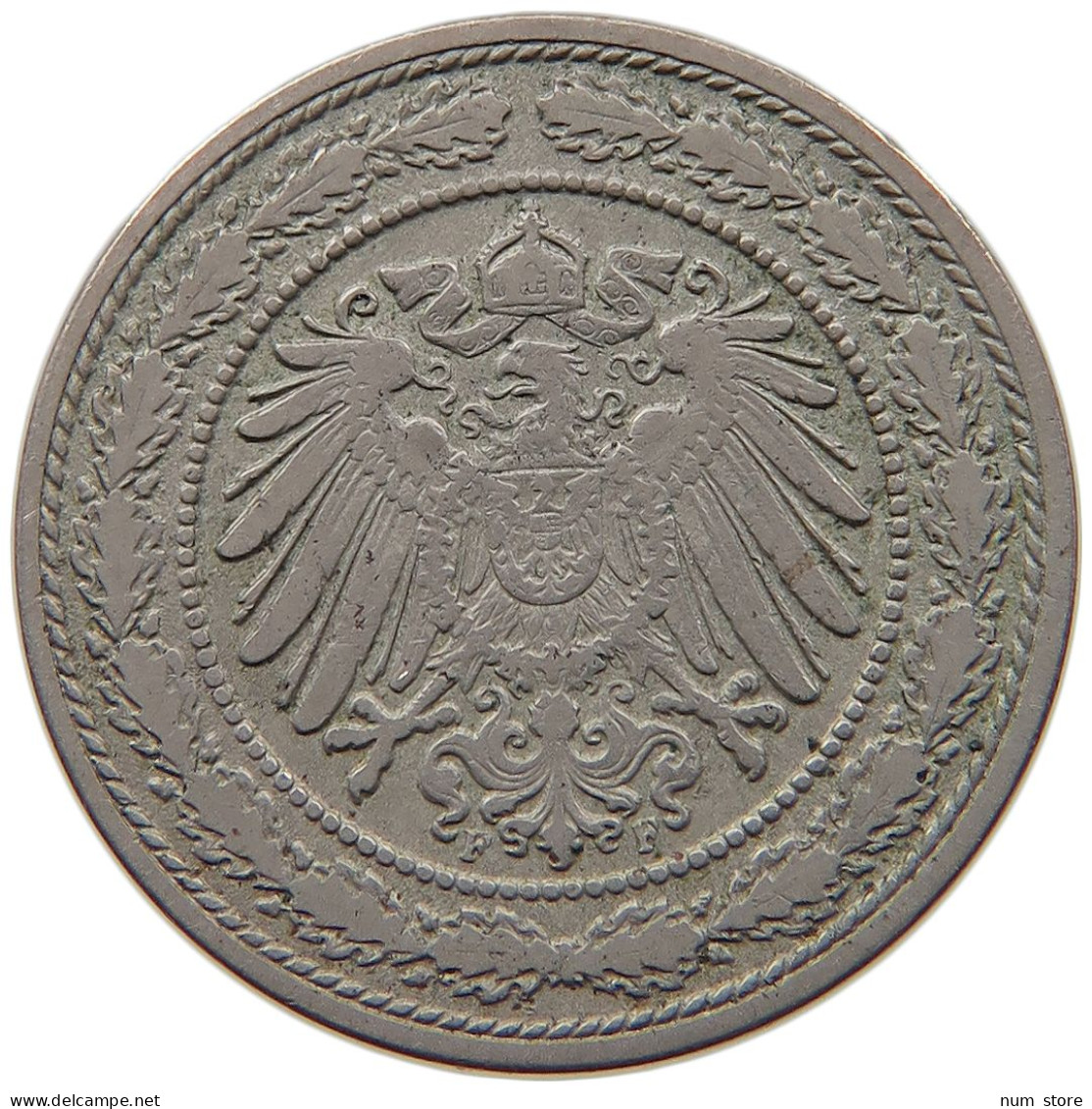 KAISERREICH 20 PFENNIG 1890 F #t029 0305 - 20 Pfennig