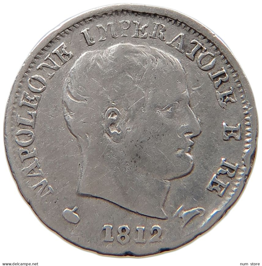 ITALY STATES 5 SOLDI 1812 M NAPOLEON I. #t030 0611 - Napoleónicas