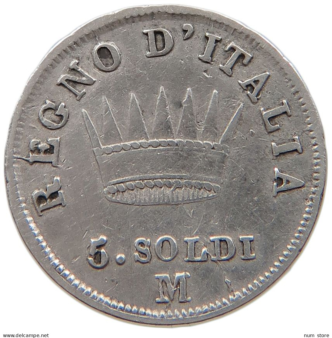 ITALY STATES 5 SOLDI 1812 M NAPOLEON I. #t030 0611 - Napoleónicas