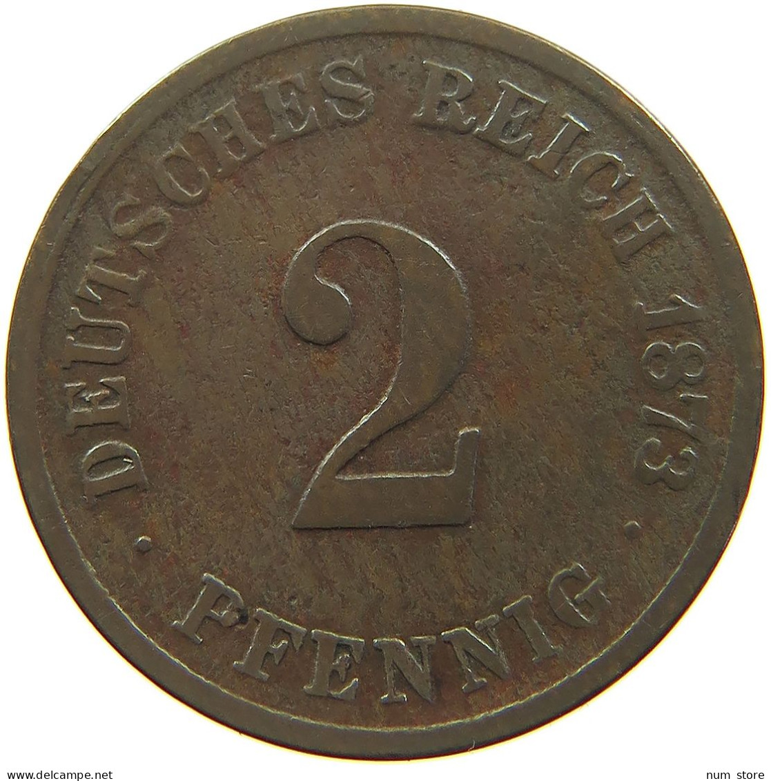 KAISERREICH 2 PFENNIG 1873 G #t029 0351 - 2 Pfennig