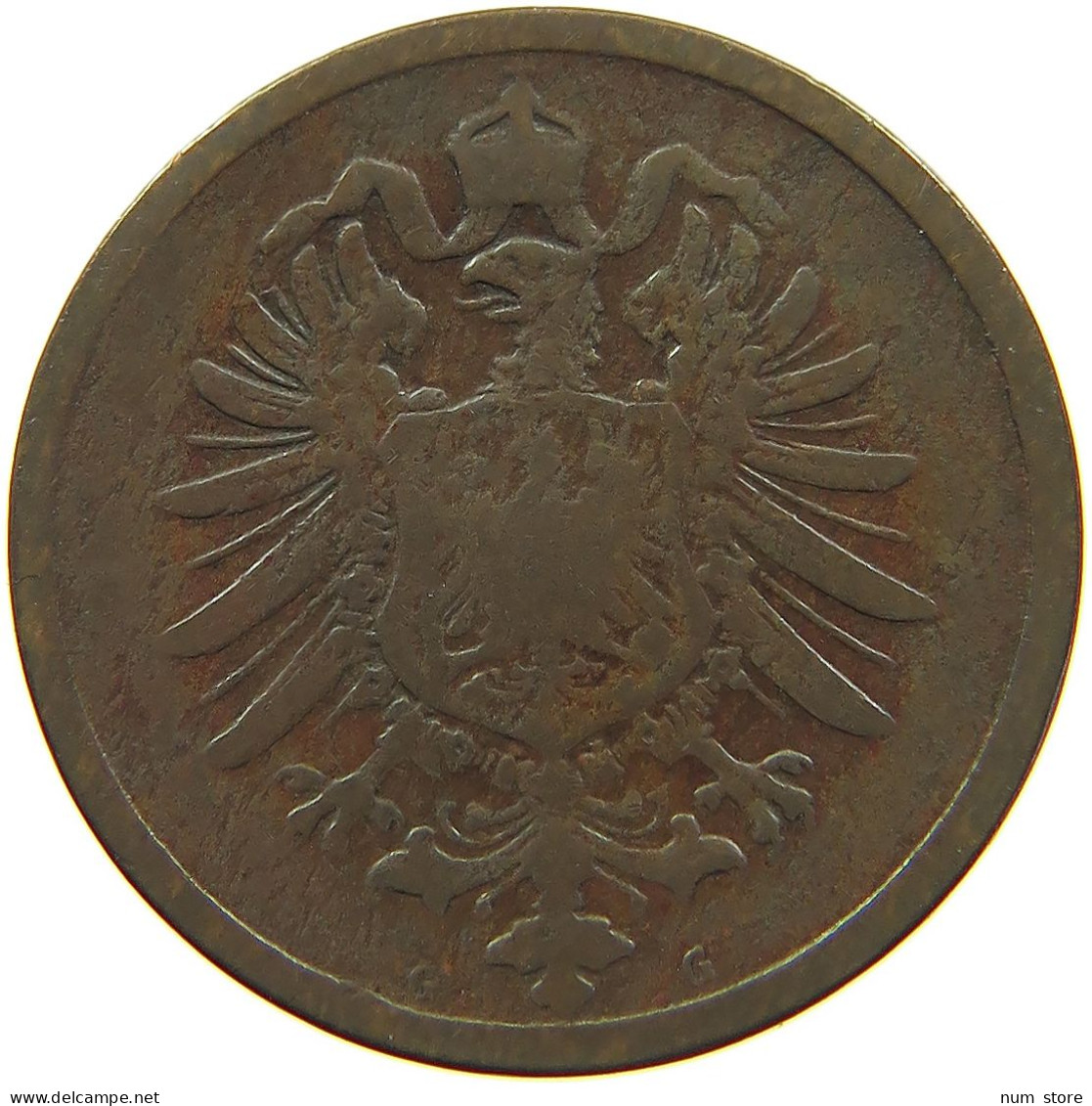 KAISERREICH 2 PFENNIG 1873 G #t029 0351 - 2 Pfennig