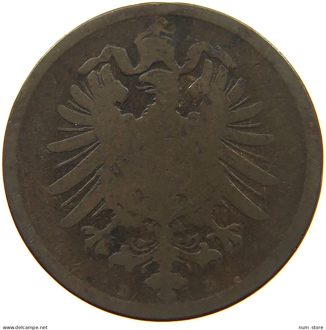 KAISERREICH 2 PFENNIG 1873 D #t029 0343 - 2 Pfennig