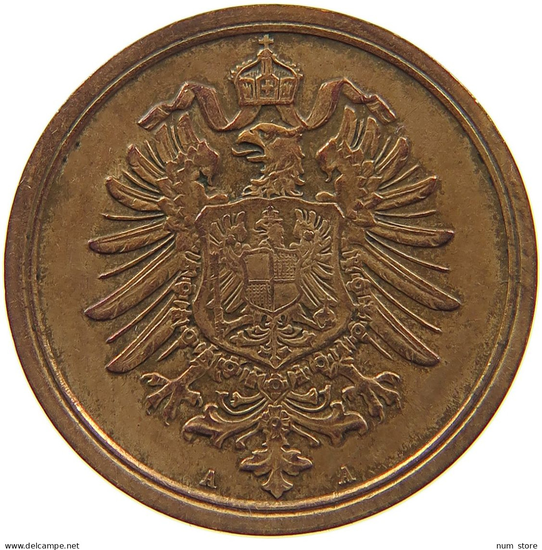 KAISERREICH 2 PFENNIG 1875 A #t029 0341 - 2 Pfennig