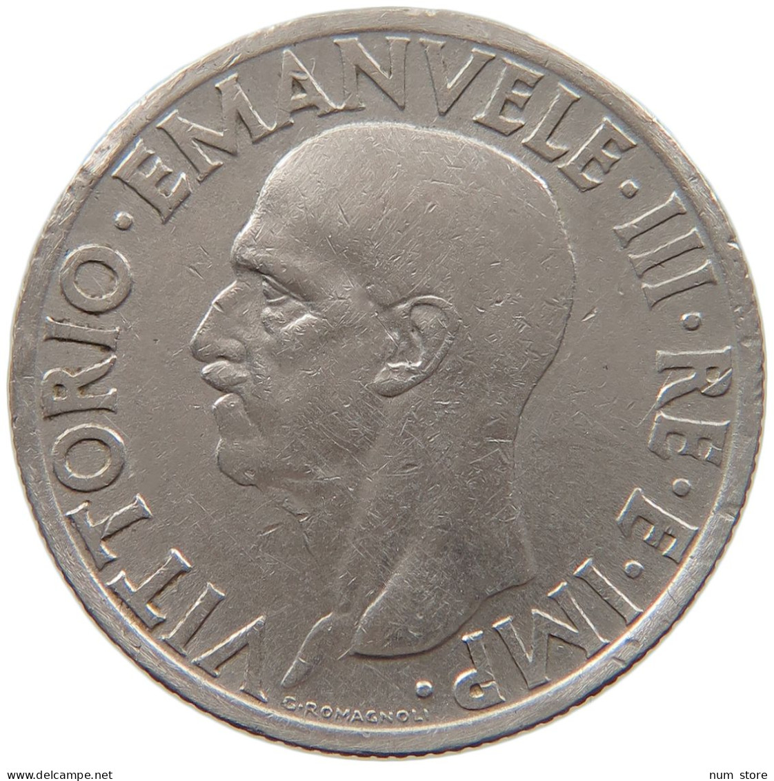 ITALY 1 LIRA 1936 Vittorio Emmanuele III. (1900-1946) #t030 0415 - 1900-1946 : Victor Emmanuel III & Umberto II