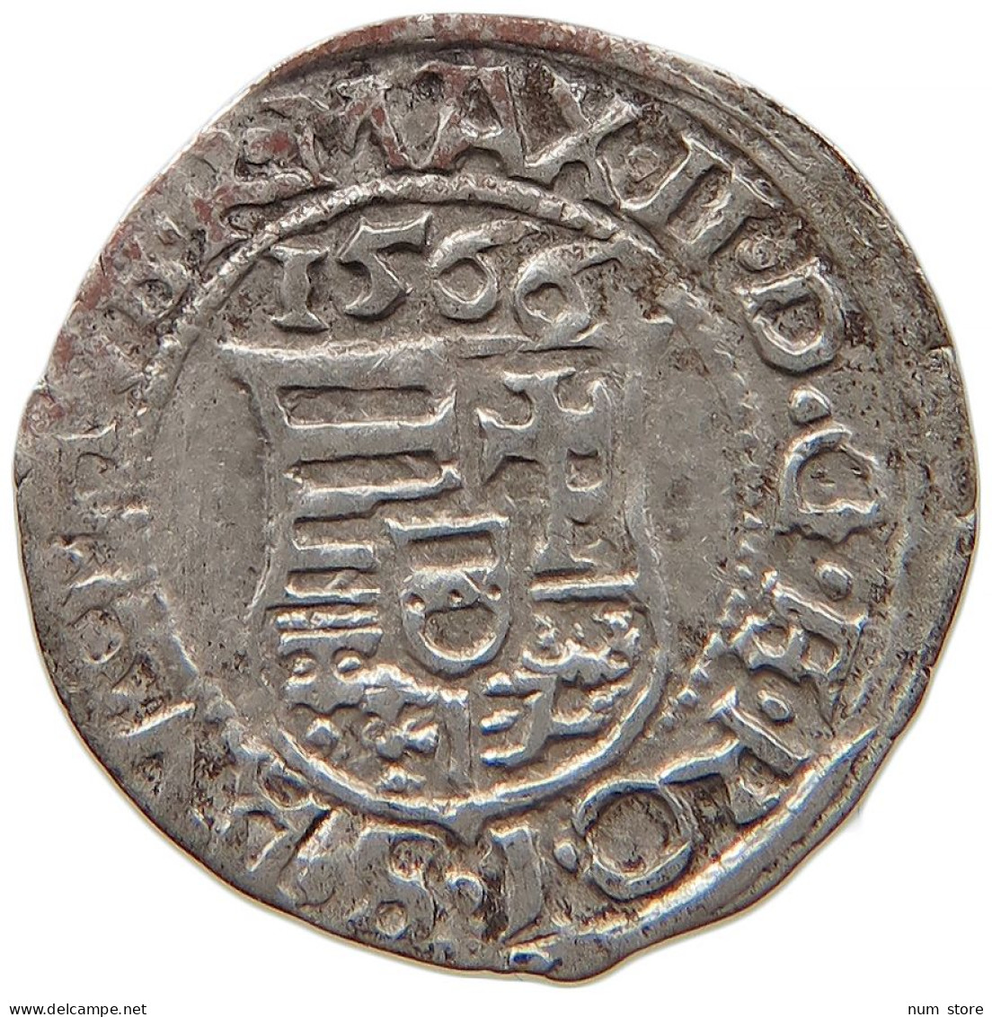 HUNGARY RDR DENAR 1566 KB Maximilian II. 1564-1576 #t031 0129 - Hongarije