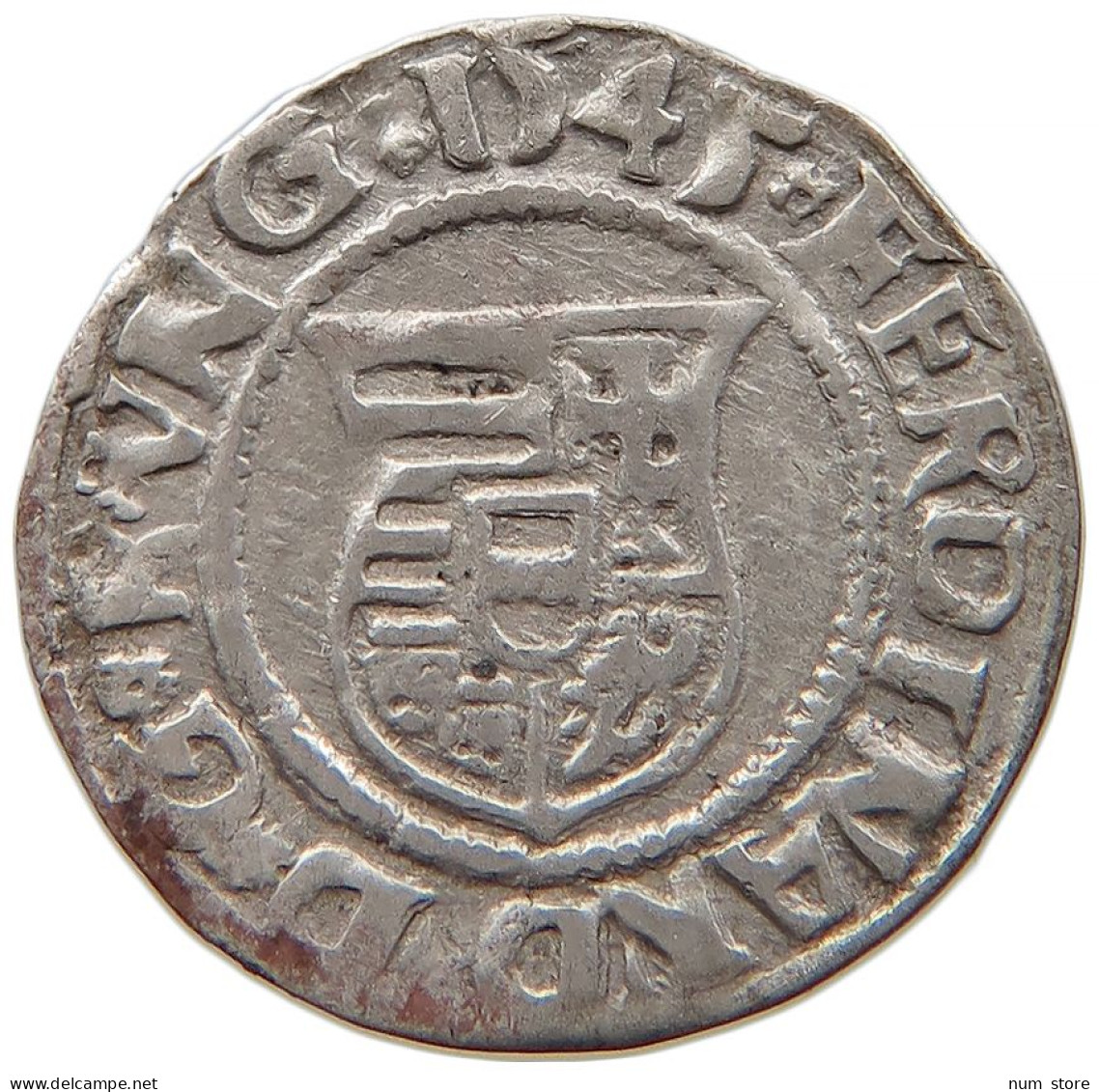 HUNGARY RDR DENAR 1545 KB Ferdinand I., 1526-1564 #t031 0123 - Hungría