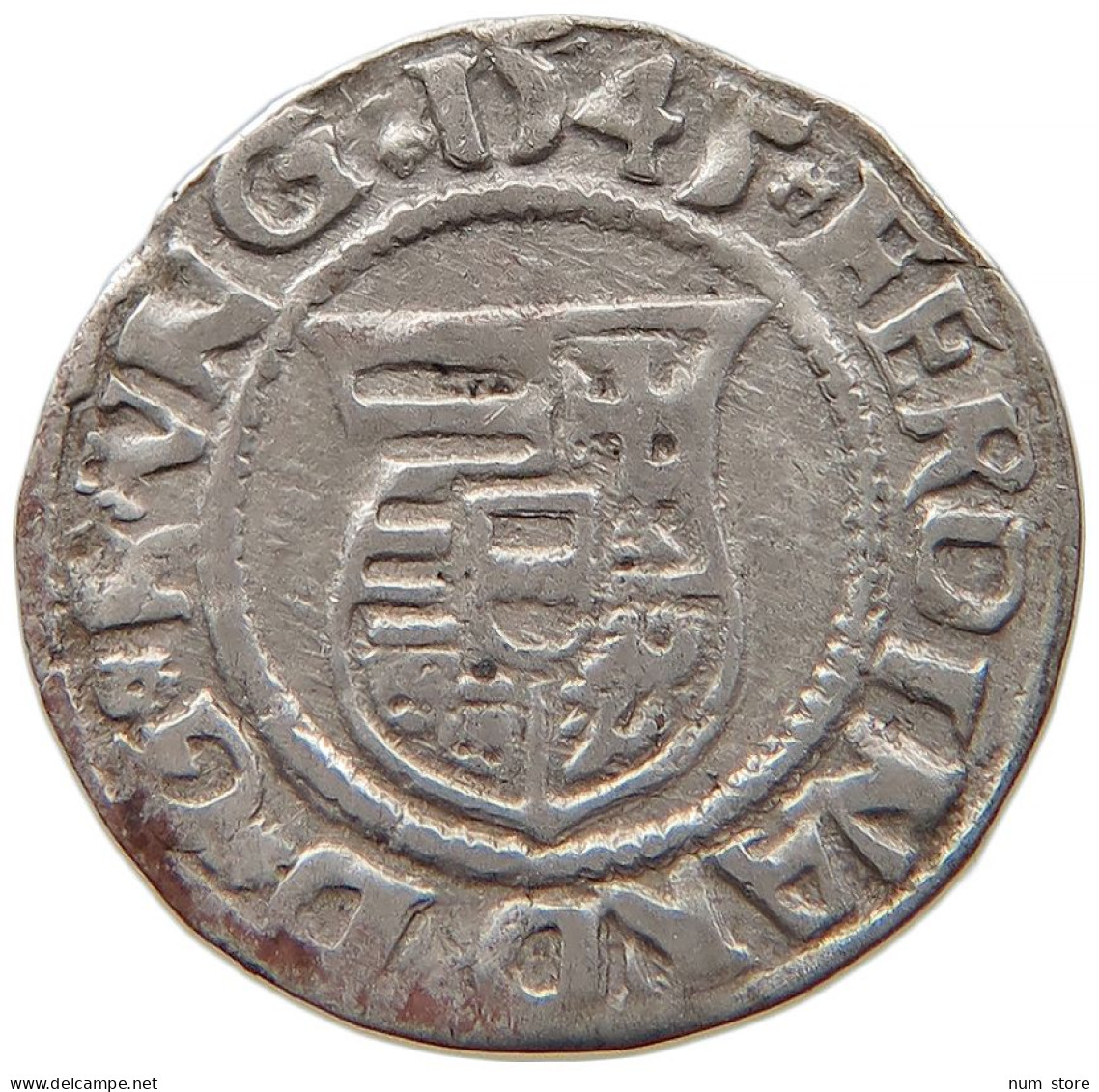 HUNGARY RDR DENAR 1545 KB Ferdinand I., 1526-1564 #t031 0123 - Hongrie