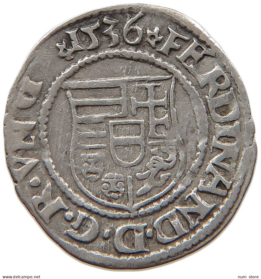 HUNGARY RDR DENAR 1536 KB Ferdinand I., 1526-1564 #t031 0117 - Hongrie