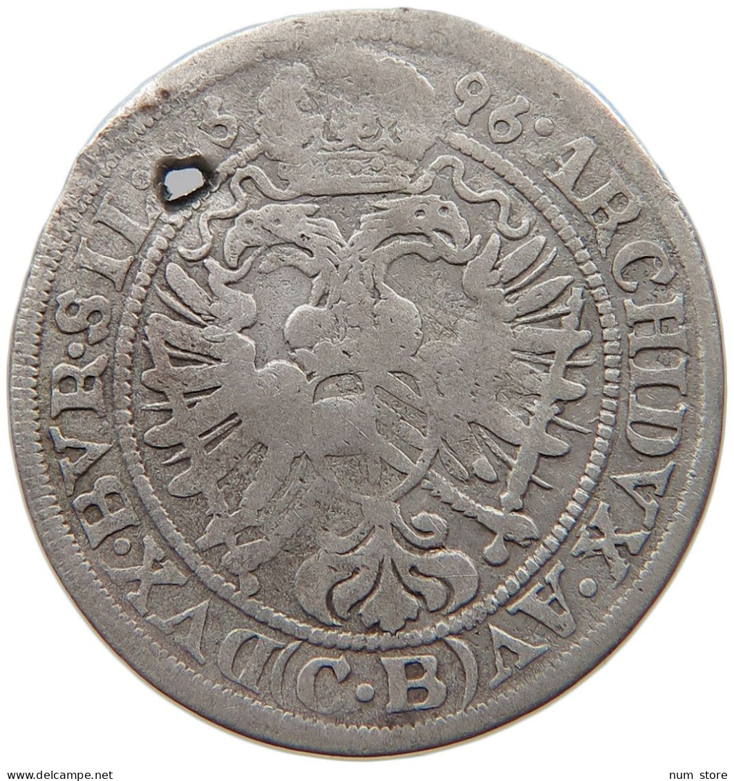 HAUS HABSBURG 3 KREUZER 1696 BRIEG LEOPOLD I. (1657-1705) #t031 0087 - Austria