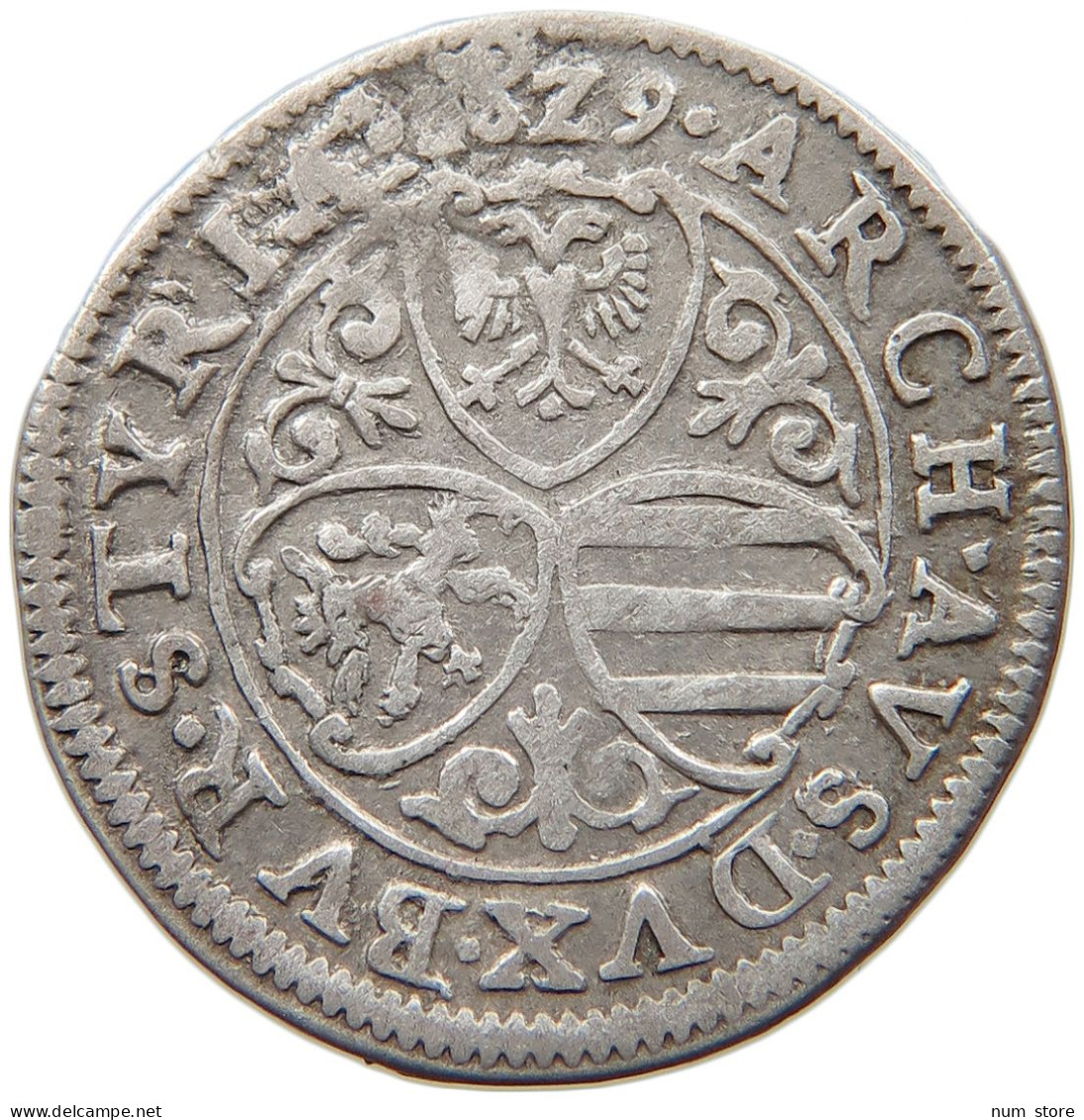 HAUS HABSBURG 3 KREUZER 1629 GRAZ Ferdinand II. (1619-1637) #t031 0099 - Autriche
