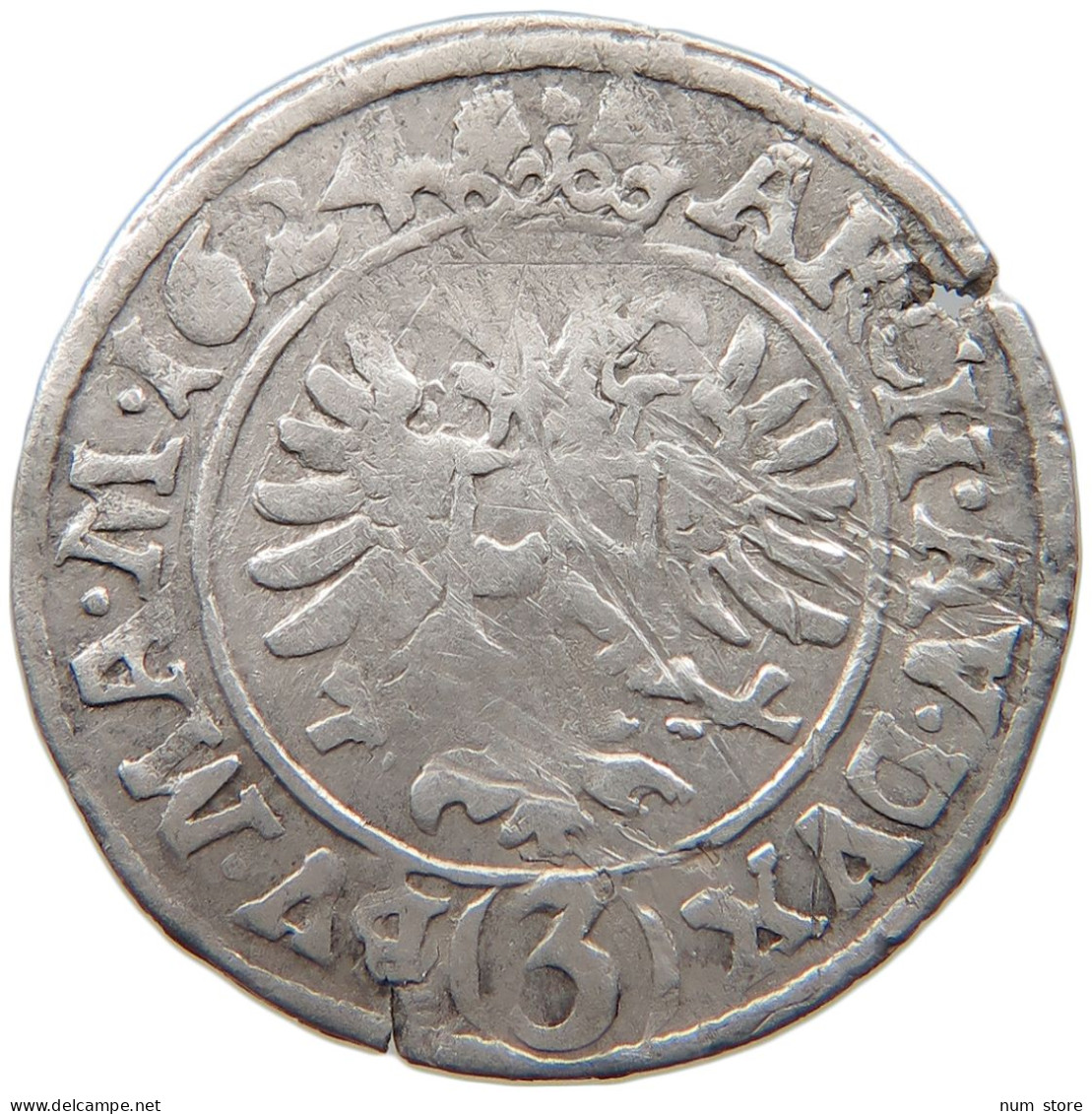 HAUS HABSBURG 3 KREUZER 1624 PRAG Ferdinand II. (1619 - 1637) #t029 0297 - Autriche