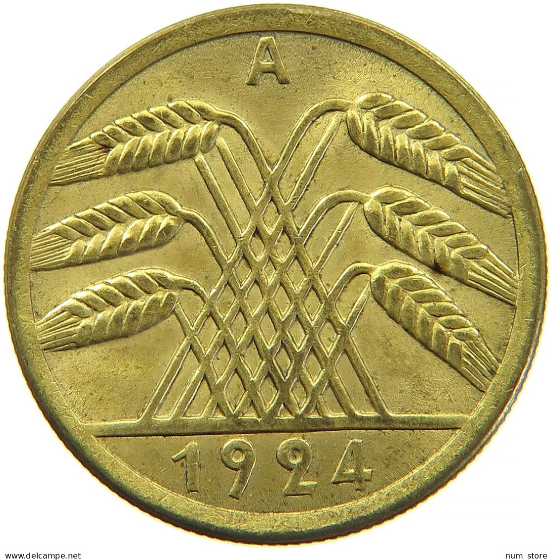 GERMANY WEIMAR 50 RENTENPFENNIG 1924 A #t030 0359 - 50 Renten- & 50 Reichspfennig