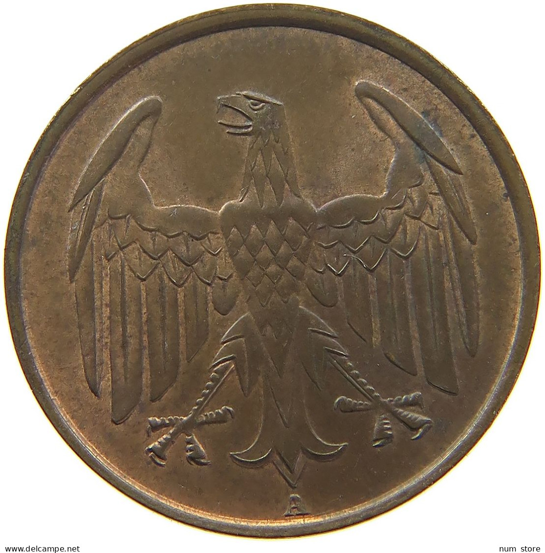 GERMANY WEIMAR 4 REICHSPFENNIG 1932 A #t030 0357 - 4 Reichspfennig