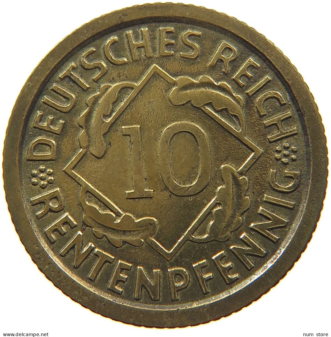 GERMANY WEIMAR 10 RENTENPFENNIG 1923 F #t030 0495 - 10 Renten- & 10 Reichspfennig