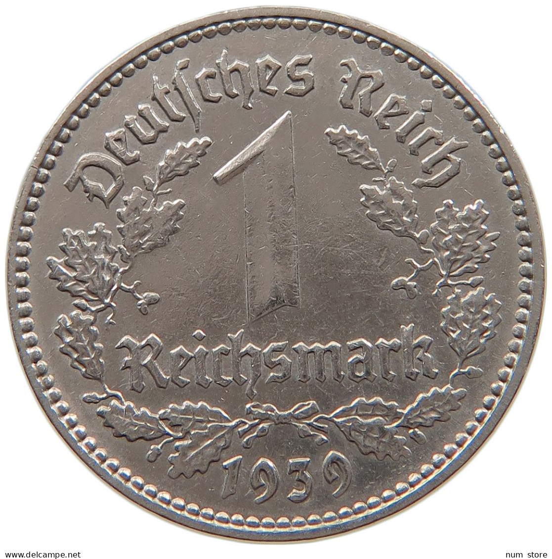 GERMANY REICHSMARK 1939 J #t030 0419 - 1 Reichsmark