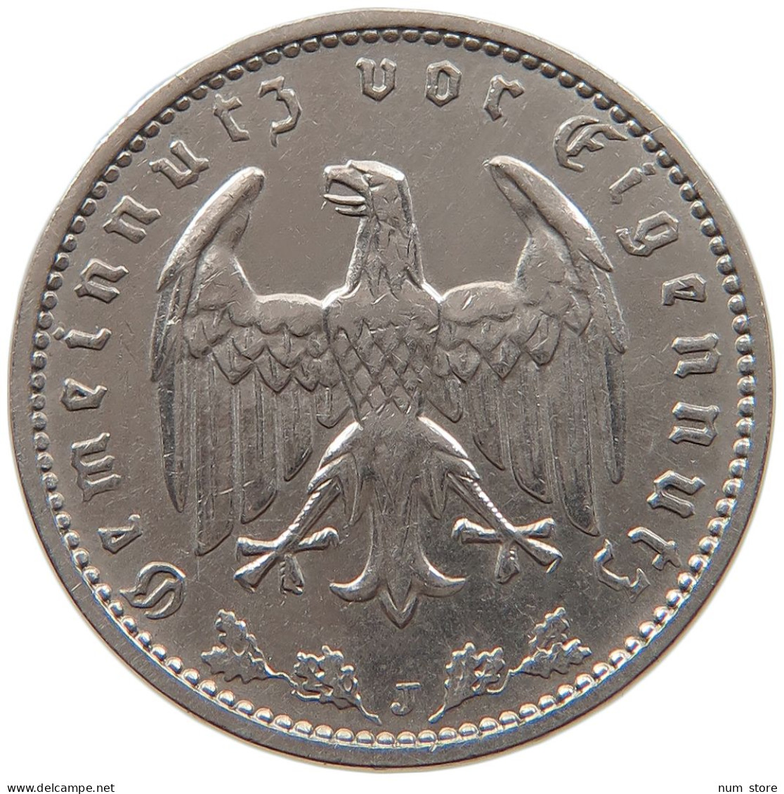 GERMANY REICHSMARK 1939 J #t030 0419 - 1 Reichsmark