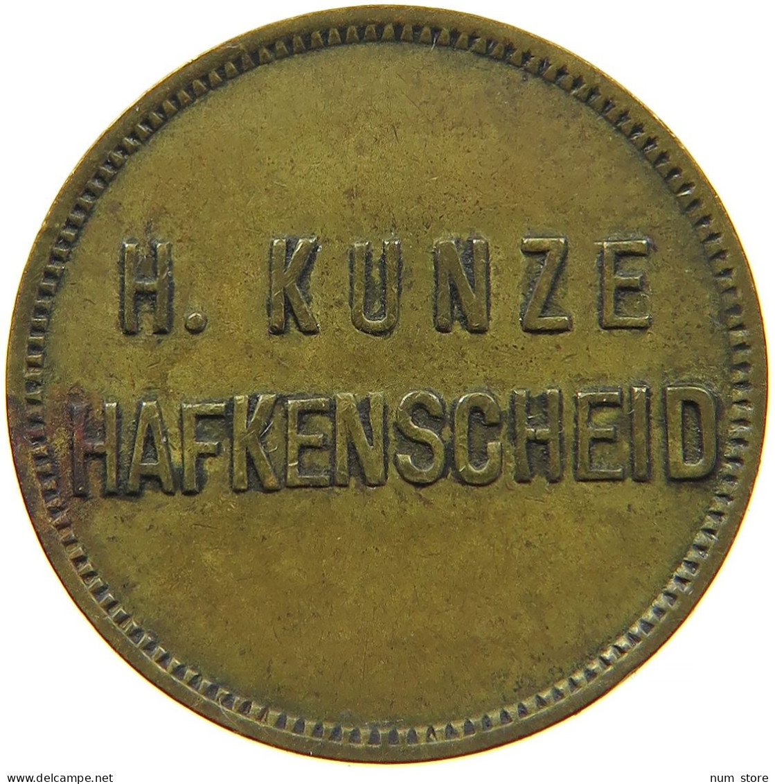 GERMANY NOTGELD 10 PFENNIG H. KUNZE HAFKENSCHEID #t031 0149 - Otros & Sin Clasificación