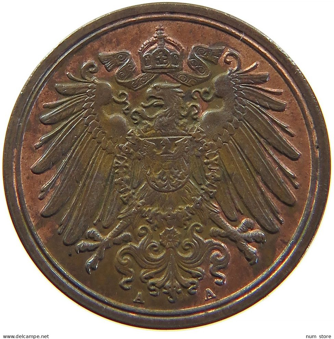 GERMANY EMPIRE PFENNIG 1910 A #t030 0335 - 1 Pfennig