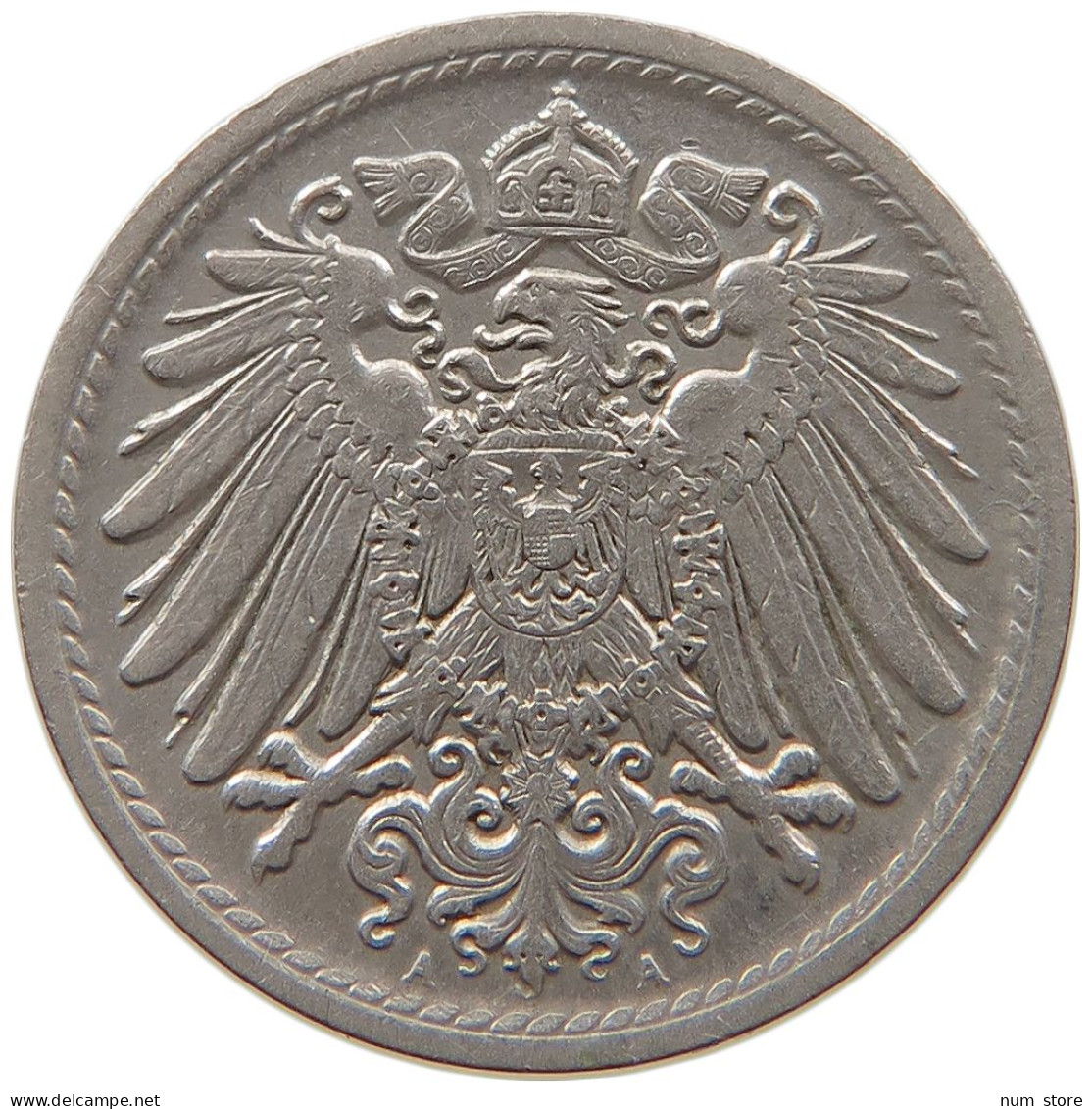 GERMANY EMPIRE 5 PFENNIG 1914 A #t030 0279 - 5 Pfennig