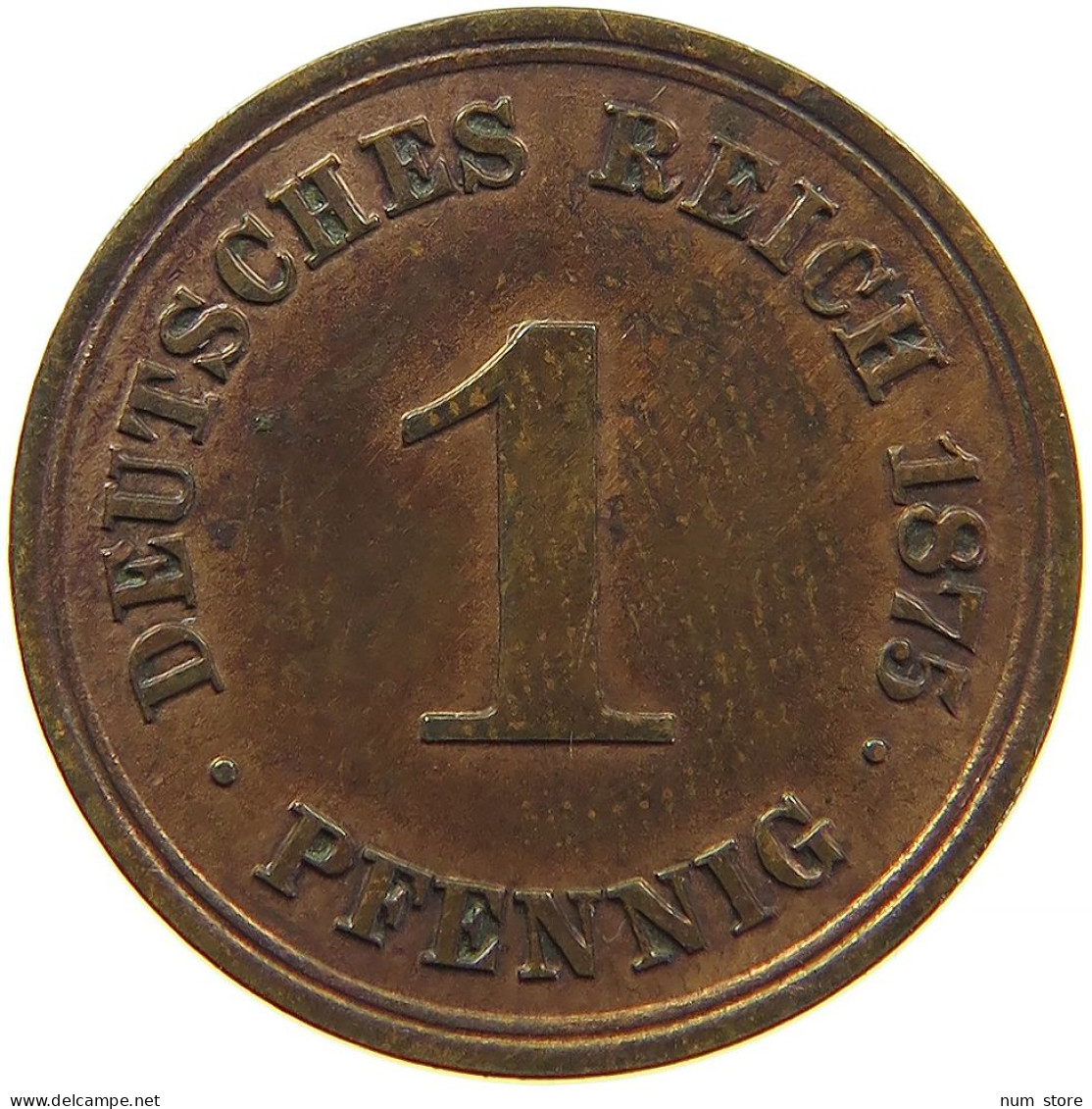 GERMANY EMPIRE PFENNIG 1875 A #t030 0337 - 1 Pfennig