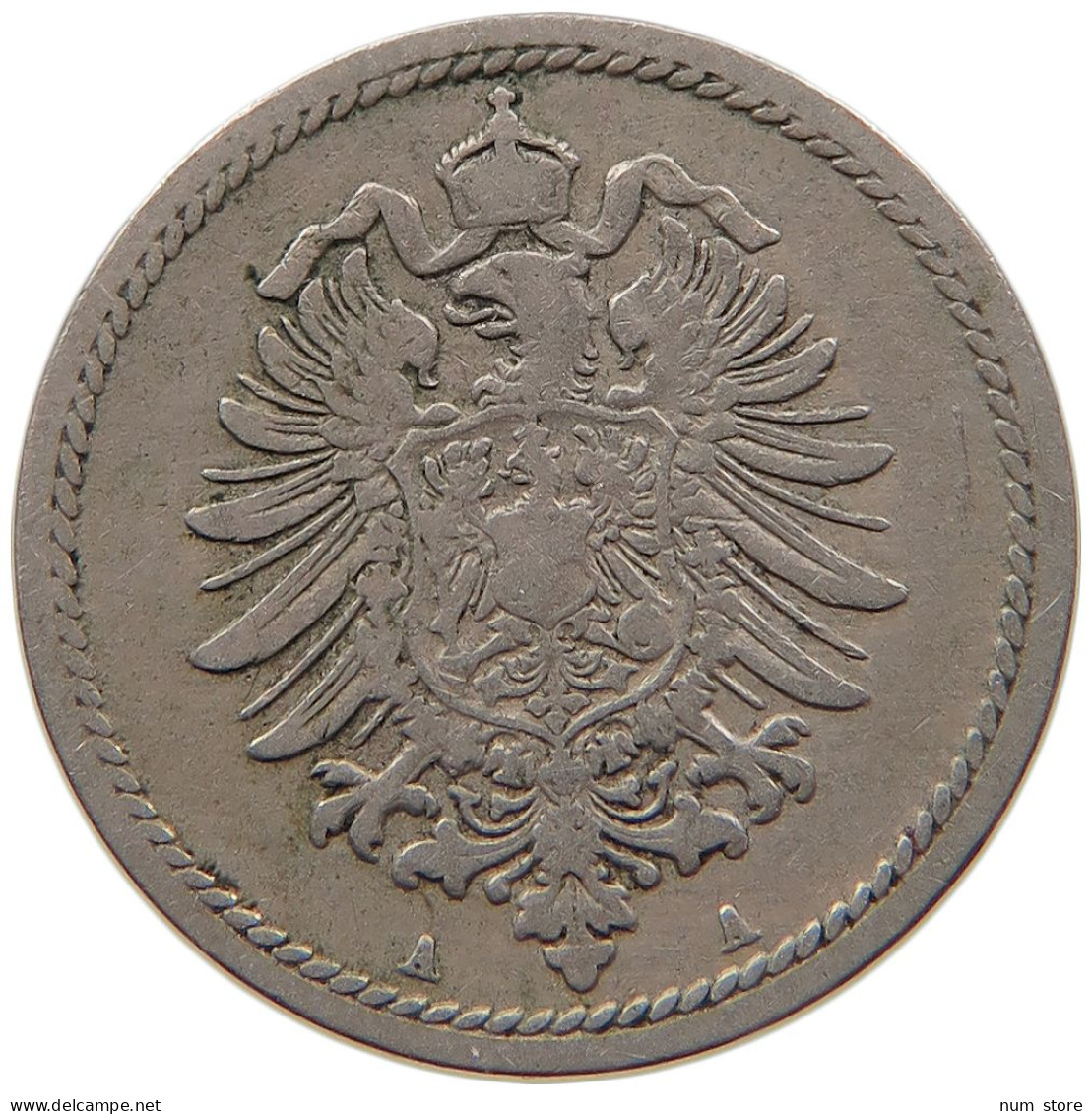 GERMANY EMPIRE 5 PFENNIG 1888 A #t030 0277 - 5 Pfennig