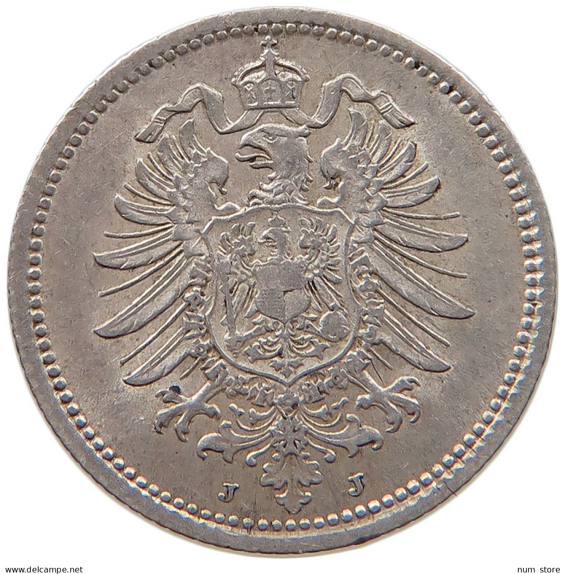 GERMANY EMPIRE 20 PFENNIG 1875 J #t030 0407 - 20 Pfennig