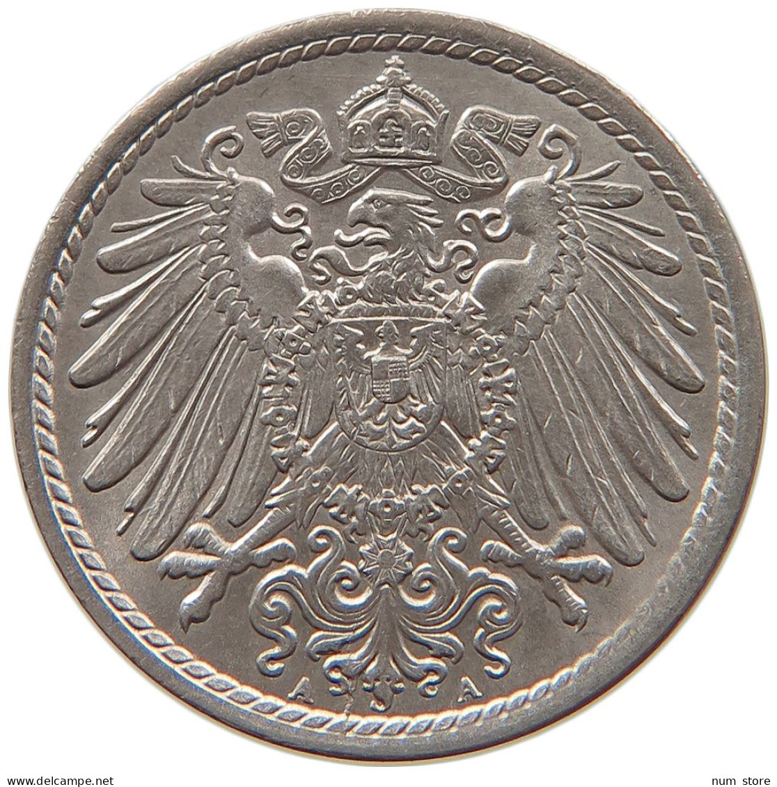 GERMANY EMPIRE 5 PFENNIG 1900 A #t030 0281 - 5 Pfennig