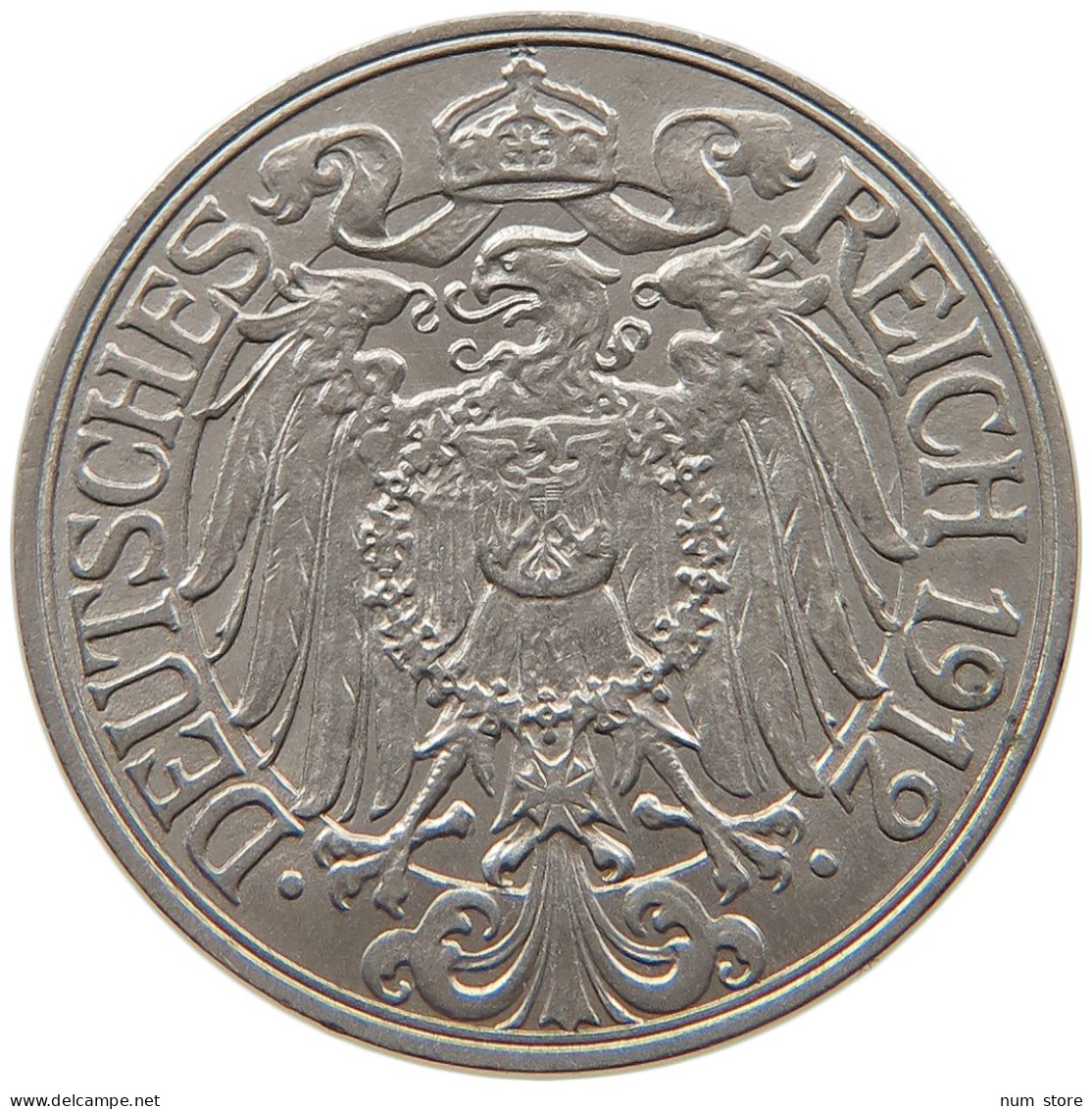 GERMANY EMPIRE 25 PFENNIG 1912 J #t030 0253 - 25 Pfennig